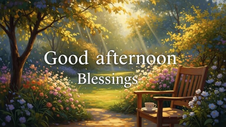 Good afternoon blessings