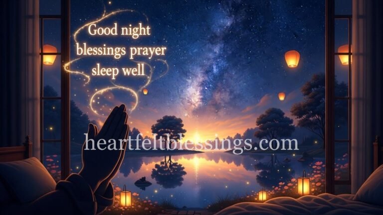 Good night blessings prayer sleep well