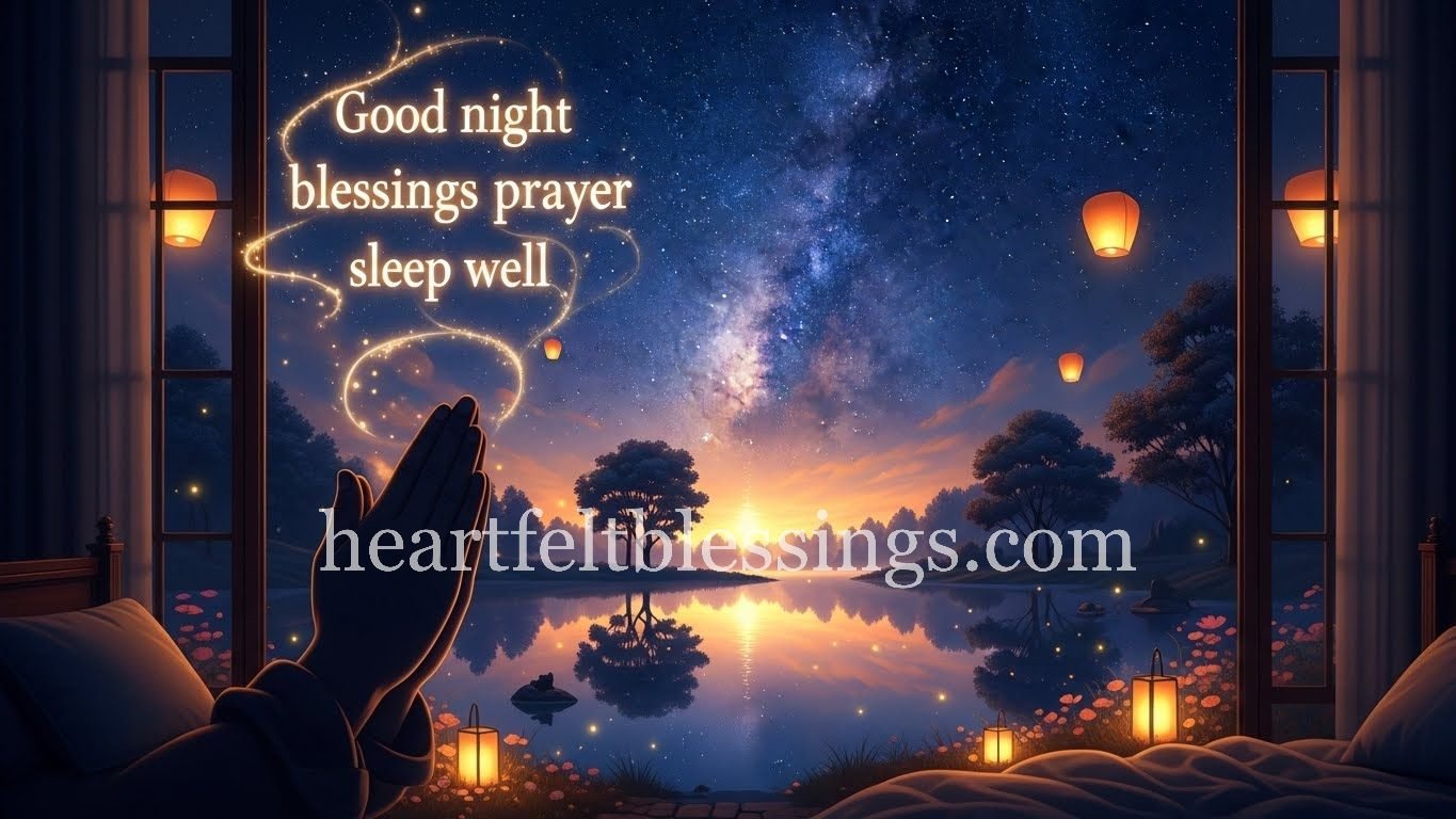 Good night blessings prayer sleep well