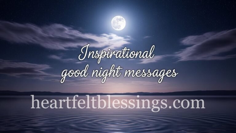 Inspirational good night messages